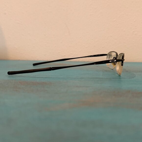 Oakley Clubface Polished Black Half-Rim Eyeglass Frames w/ Case (OX 3102-0152) - Picture 2 of 7